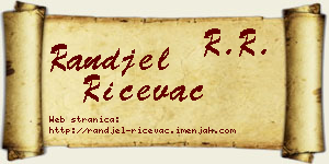 Ranđel Ričevac vizit kartica
